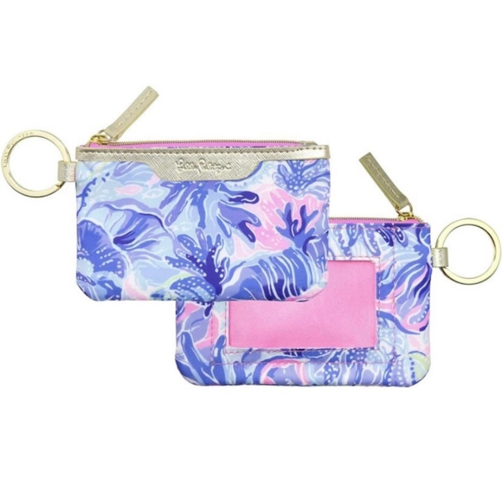 Lilly Pulitzer key chain card holder, ID holder, coin purse New
